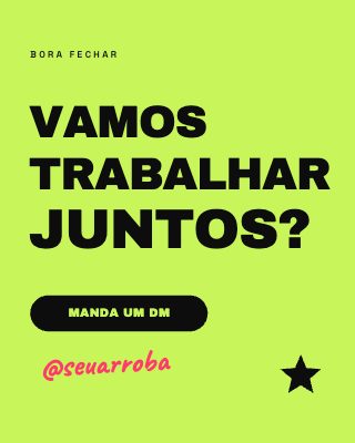 Vamos trabalhar juntos?