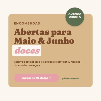 Encomendas Abertas