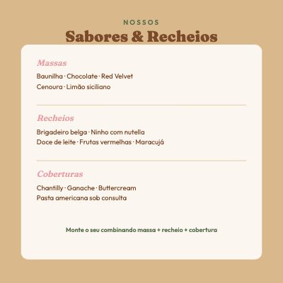 Cardápio de Sabores