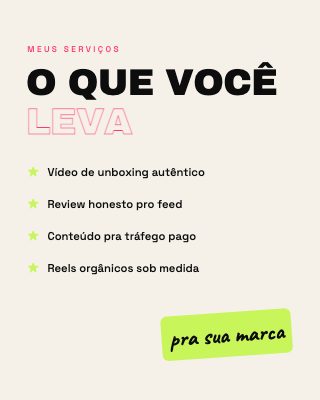 O que você leva